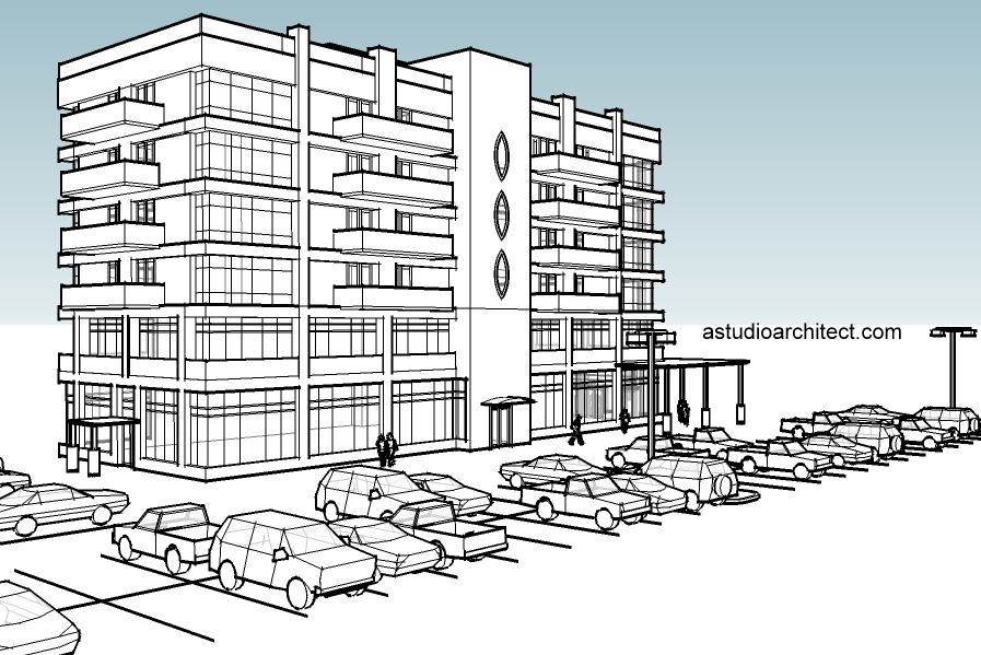desain gedung apartemen